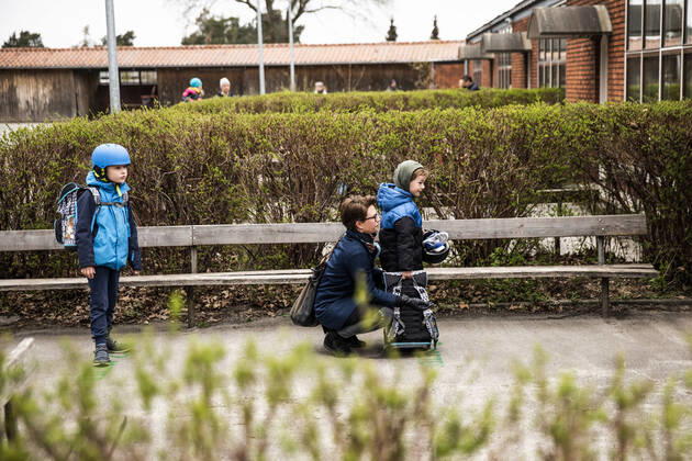 Stengaard School in Gladsaxe Municipality receives first pupils after reopening, Wednesday, April 15, 2020, Denmark, Copyright: ÓlafurxSteinarxRyexGestsson ÓlafurxSteinarxGestssonx COP103 spdk20200415-084357-L