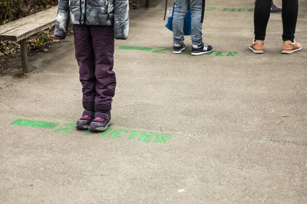 Stengaard School in Gladsaxe Municipality receives first pupils after reopening, Wednesday, April 15, 2020, Denmark,  Copyright: ÓlafurxSteinarxRyexGestsson ÓlafurxSteinarxGestssonx COP103 spdk20200415-084402-L