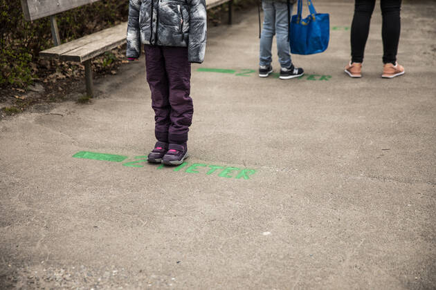 Stengaard School in Gladsaxe Municipality receives first pupils after reopening, Wednesday, April 15, 2020, Denmark, Copyright: ÓlafurxSteinarxRyexGestsson ÓlafurxSteinarxGestssonx COP103 spdk20200415-084413-L