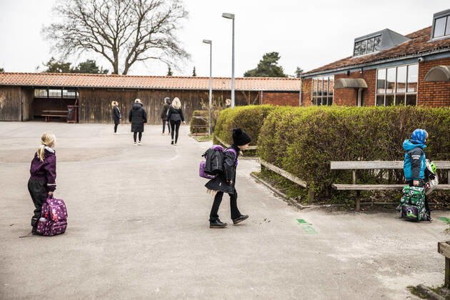 Stengaard School in Gladsaxe Municipality receives first pupils after reopening, Wednesday, April 15, 2020, Denmark,  Copyright: ÓlafurxSteinarxRyexGestsson ÓlafurxSteinarxGestssonx COP103 spdk20200415-084422-L