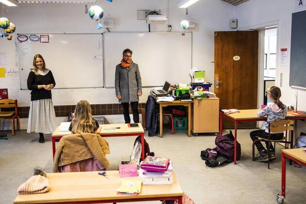 Stengaard School in Gladsaxe Municipality receives first pupils after reopening, Wednesday, April 15, 2020, Denmark,  Copyright: ÓlafurxSteinarxRyexGestsson ÓlafurxSteinarxGestssonx COP103 spdk20200415-084431-L