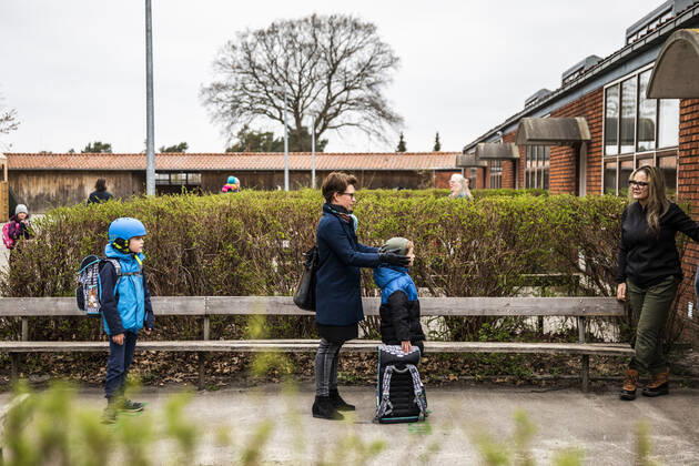 Stengaard School in Gladsaxe Municipality receives the first pupils after the reopening, Wednesday, April 15, 2020,, Copyright: ÓlafurxSteinarxRyexGestsson ÓlafurxSteinarxGestssonx COP777 spdk20200415-095524-L
