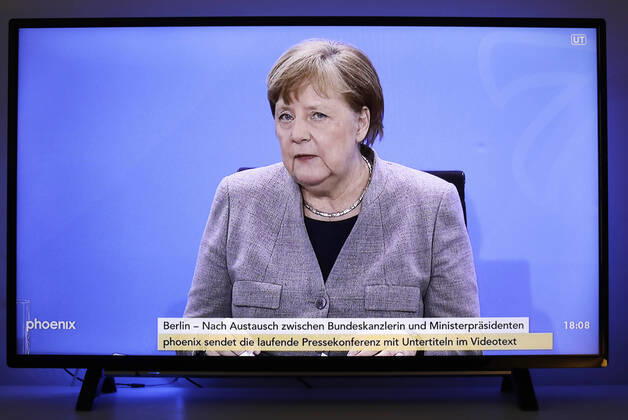 Angela Merkel, Bundeskanzlerin, CDU, PK zu moeglichen Corona-Lockerungen, DEU, Berlin, 15.04.2020