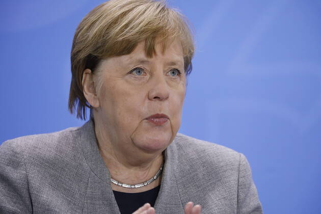 Chancellor Angela Merkel, Germany, Berlin, Federal Chancellery, Press conference by Chancellor Merkel following the meeting with the heads of government of the Länder in connection with the coronavirus , 15 04 2020