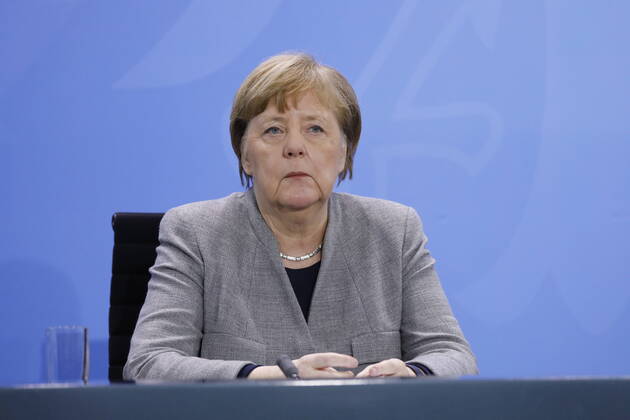 Chancellor Angela Merkel, Germany, Berlin, Federal Chancellery, Press conference by Chancellor Merkel following the meeting with the heads of government of the Länder in connection with the coronavirus , 15 04 2020