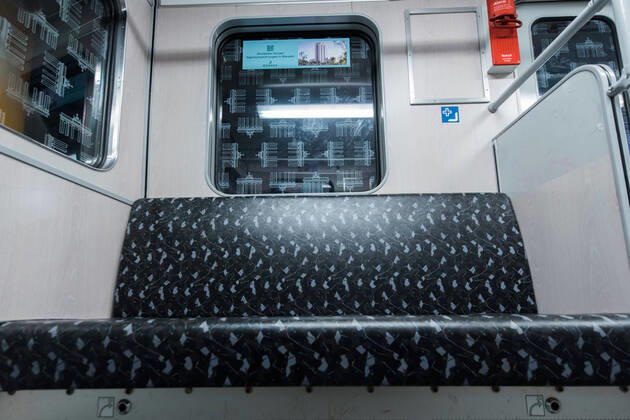 Coronavirus, Empty subways in Berlin Germany, Berlin 16 04 2020 The picture shows an empty subway car at 4 pm Berlin Berlin Germany