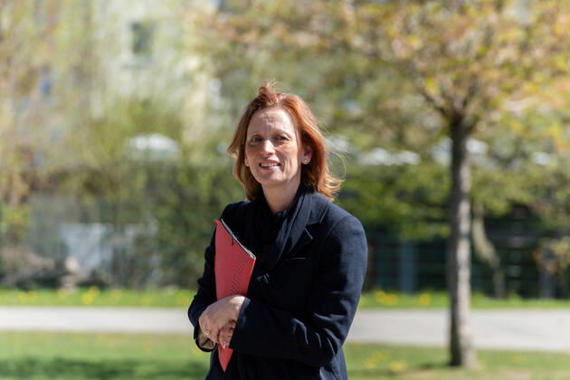 Kiel, Goethe Gemeinschaftsschule, 20 04 2020 Statement by the Minister of Education of Schleswig Holstein Karin Prien on the examination situation in Kiel schools according to the recommendations of the RKI Preparations for the ESA and MSA examinations are in full swing at the Goethe Gemeinschaftsschule.