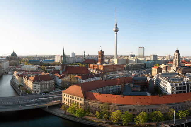 Panorama of the centre of Berlin Mitte 20 04 2020, Berlin, GER Panorama of the centre of Berlin Mitte, Berlin Berlin Germany Berlin Mitte Zentrum