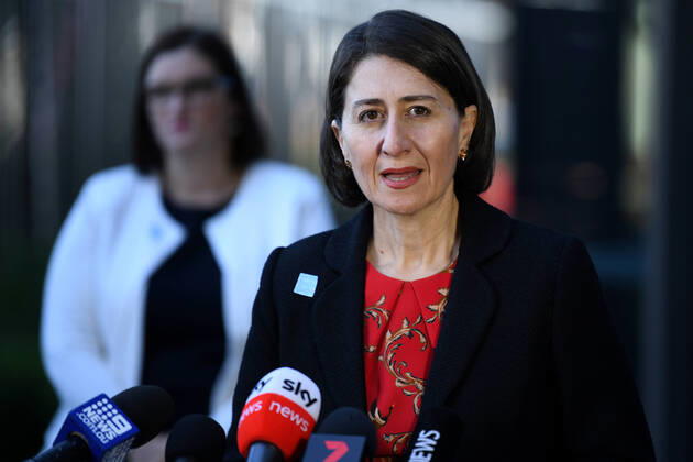 GLADYS BEREJIKLIAN CORONAVIRUS PRESSER, NSW Premier Gladys Berejiklian speaks to the media during a press conference in Sydney, Tuesday, April 21, 2020. ( NO ARCHIVING, EDITORIAL USE ONLY, NO USE IN BOOKS WITHOUT CONSENT SYDNEY NSW AUSTRALIA  Copyright: xJOELxCARRETTx 20200421001464488567