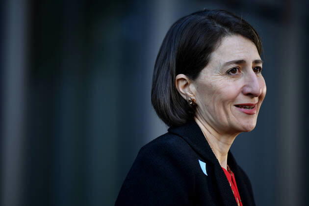 GLADYS BEREJIKLIAN CORONAVIRUS PRESSER, NSW Premier Gladys Berejiklian speaks to the media during a press conference in Sydney, Tuesday, April 21, 2020. ( NO ARCHIVING, EDITORIAL USE ONLY, NO USE IN BOOKS WITHOUT CONSENT SYDNEY NSW AUSTRALIA  Copyright: xJOELxCARRETTx 20200421001464488611