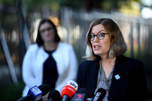 GLADYS BEREJIKLIAN CORONAVIRUS PRESSER, NSW Chief Health Officer Dr Kerry Chant speaks to the media during a press conference in Sydney, Tuesday, April 21, 2020. ( NO ARCHIVING, EDITORIAL USE ONLY, NO USE IN BOOKS WITHOUT CONSENT SYDNEY NSW AUSTRALIA  Copyright: xJOELxCARRETTx 20200421001464492417
