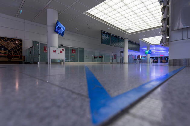 Effects Corona Munich Airport In the picture Arrival Terminal 2 left empty refers no one Munich Airport Munich Bavaria Germany Copyright: Passion2Press MarkusxFischerx