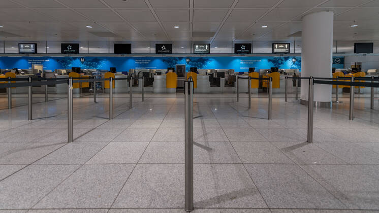 Impact Corona Munich Airport In picture Check In Star Alliance Partner Terminal 2 empty closed closed refers Munich Airport Munich Bavaria Germany Copyright: Passion2Press MarkusxFischerx