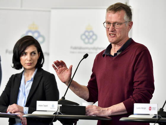 State epidemiologist Anders Tegnell of the Public Health Agency of Sweden during the daily news conference on the coronavirus, Covid 19 situation in Stockholm, Sweden, April 22, 2020 STOCKHOLM Sweden x10030x,  Copyright: xJonasxEkströmer TTx SWEDEN CORONA