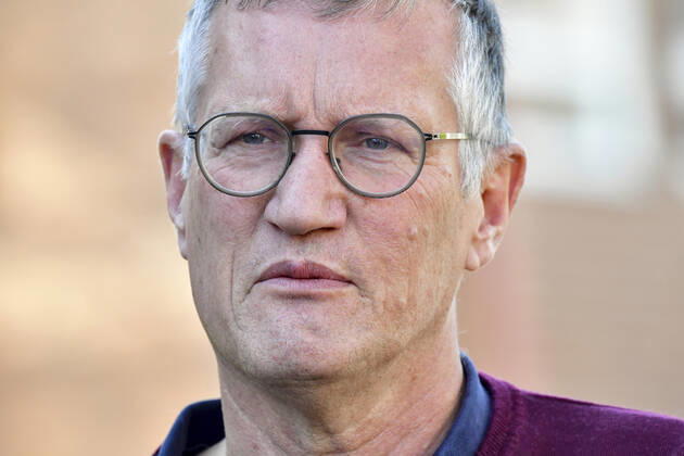 State epidemiologist Anders Tegnell of the Public Health Agency of Sweden doing interviews after the daily news conference on the coronavirus, Covid 19 situation in Stockholm, Sweden, April 22, 2020 STOCKHOLM Sweden x10030x,  Copyright: xJonasxEkströmer TTx SWEDEN CORONA