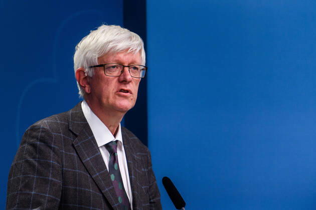 200422 Johan Carlson, Director General at The Public Health Agency, during a press conference with the government of Sweden regarding the coronavirus, Covid 19, on April 22, 2020 in Stockholm Photo Maxim ThorÃ BILDBYRAN kod MT bbeng presskonferens regeringen politik corona virus coronaviruset covid 19 press conference public events coronavirus,  Copyright: MAXIMxTHORE 0047207684st