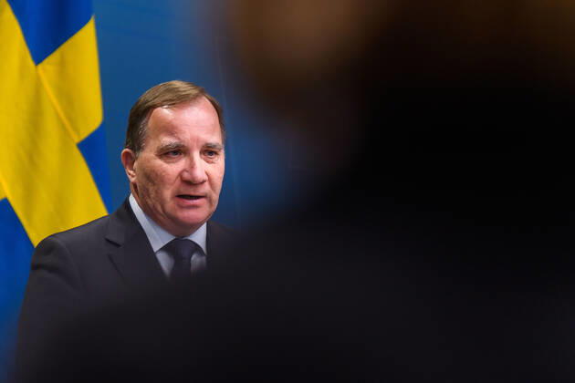 200422 Stefan Löfven, Prime Minister of Sweden, during a press conference with the government of Sweden regarding the coronavirus, Covid 19, on April 22, 2020 in Stockholm Photo Maxim ThorÃ BILDBYRAN kod MT bbeng press conference government policy corona virus coronaviruset covid 19 press conference public events coronavirus,  Copyright: MAXIMxTHORE 0047207687st