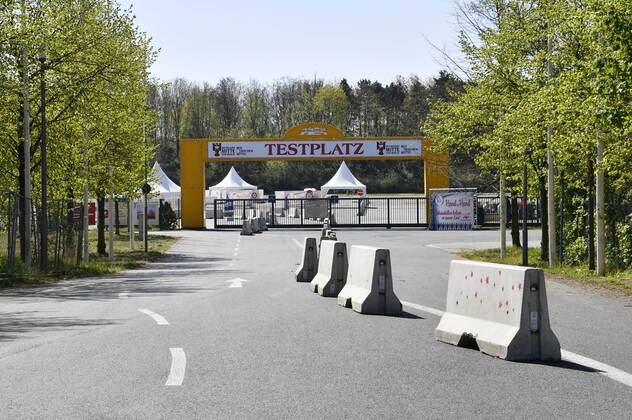 The central fairground at Kurt Schumacher Damm 207 becomes the first corona test station in Berlin Berlin, 23 04 2020 Foto:xF.xKernx xFuturexImage