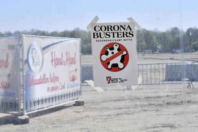 The central fairground at Kurt Schumacher Damm 207 becomes the first corona test station in Berlin Berlin, 23 04 2020 Foto:xF.xKernx xFuturexImage