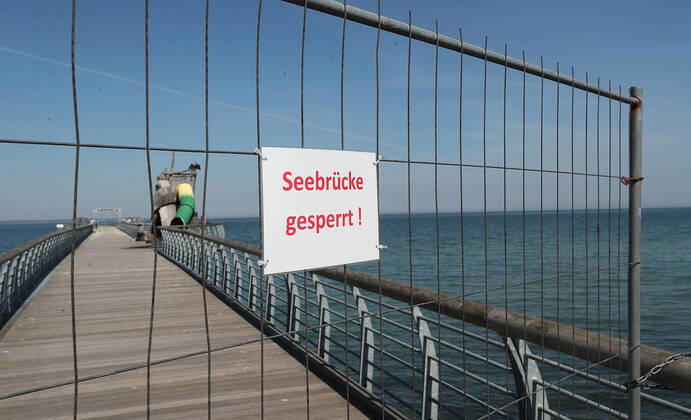 Blocked sea area in Niendorf Niendorf