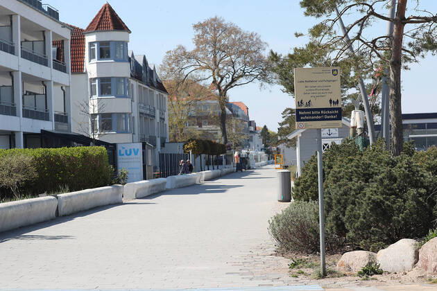 Deserted promenade in Niendorf Niendorf