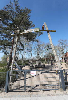 Closed playground at the beach Niendorf Niendorf