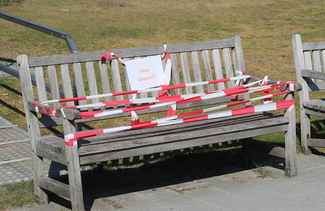 Blocked bank in Niendorf harbour Niendorf