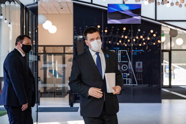 Tallinn, 23.04.2020 Koroonakriis. Valitsuse pressikonverents superministeeriumis. Jüri Ratas. Estonian government press conference on coronavirus ad ministries building. Estonia Prime Minister Jüri Ratas. Foto Mihkel Maripuu, Postimees Tallinn Harjumaa Estonia  Copyright: xMihkelxMaripuux