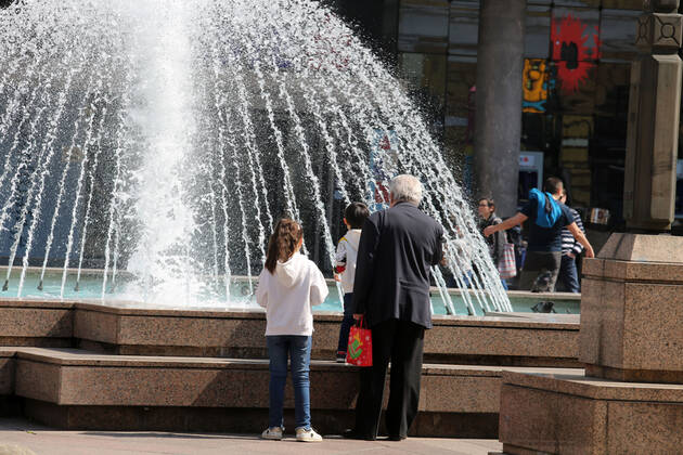 As traders prepare window displays to open, citizens stroll through Korzo 25.04.2020., Croatia, Rijeka - Numerous citizens walked through Korzo. Shops are setting up shop windows ahead of opening next week. GoranxKovacic PIXSELL