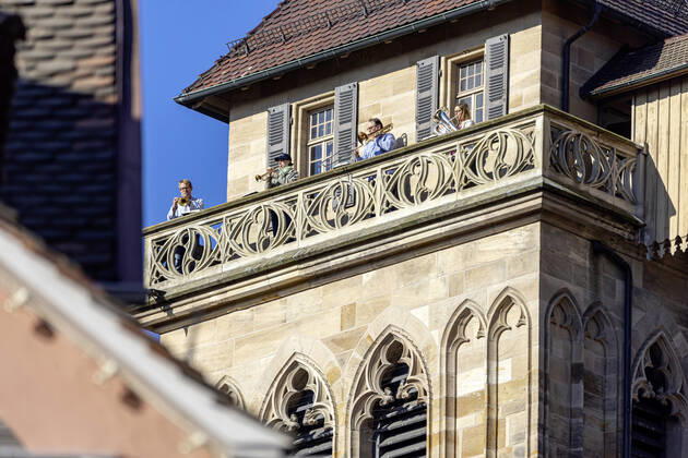 DEU, Germany, Baden Württemberg, Esslingen, 26 04 2020 The protestant town church St Dionys in Esslingen is a church from the Gothic period.