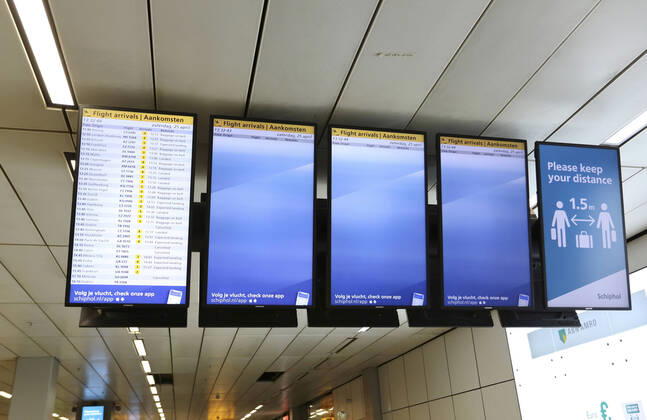 28-04-2020 Amsterdam Airport Schiphol in the Netherlands is virtually empty and abandoned as a result of the corona virus (c) PPE Beijersbergen Amsterdam The Netherlands  Copyright: xPPEx