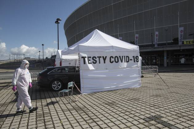 Drive & Go-Thru mobile tent for testing for the coronavirus as a part of the action Keep safe the Medics in Wroclaw Drive & Go-Thru mobile tent for testing for the coronavirus as a part of the action Keep safe the Medics provide free of charge tests for medics on May 12, 2020 in Wroclaw, Poland. There is also a possibility of making commercial tests for all those who want to get tested EN_01428357_0003