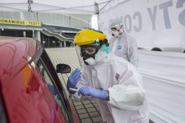 Drive & Go-Thru mobile tent for testing for the coronavirus as a part of the action Keep safe the Medics in Wroclaw Drive & Go-Thru mobile tent for testing for the coronavirus as a part of the action Keep safe the Medics provide free of charge tests for medics on May 12, 2020 in Wroclaw, Poland. There is also a possibility of making commercial tests for all those who want to get tested EN_01428357_0031
