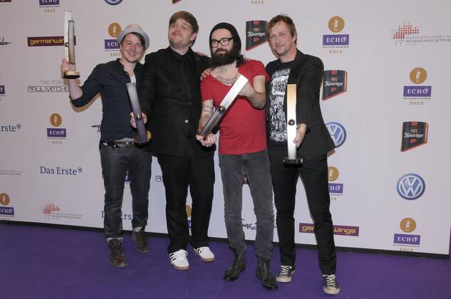 105 Jupiter Jones at the Echo Awards 2012 at Messe Berlin on 22 03 12, Red Carpet, Berlin Germany, Germany Copyright: xBriganiArt Sarix 00273002_00273002