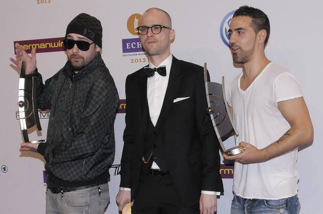 105 Sido, Specter Berlin, Bushido at the Echo Awards 2012 at Messe Berlin on 22 03 12, Red Carpet, Berlin Germany, Germany Copyright: xBriganiArt Sarix 00273185_00273185