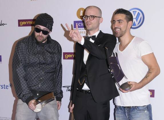 105 Sido, Specter Berlin, Bushido at the Echo Awards 2012 at Messe Berlin on 22 03 12, Red Carpet, Berlin Germany, Germany Copyright: xBriganiArt Sarix 00273188_00273188
