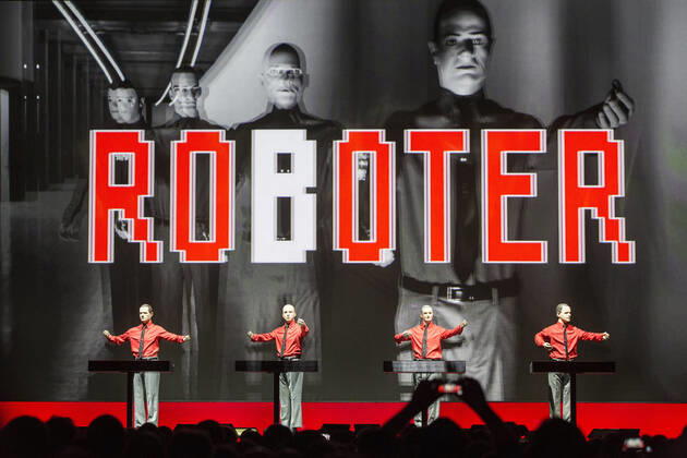 19 Concert Kraftwerk represented by four robots on the first evening of their 3D concert series The catalogue 1 2 3 4 5 6 7 8 live at the Neue Nationalgalerie on 06 January 2015 in Berlin With the appearance of Kraftwerk, the Neue Nationalgalerie says goodbye to the building which will be closed for a renovation of seve Copyright: xPOP-EYEx xBenxKriemannx 10006077_Kraftwerk_0036