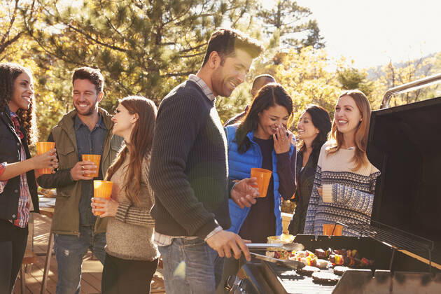 broiling,barbecue,friends mmq-tav,model released, Symbolfoto