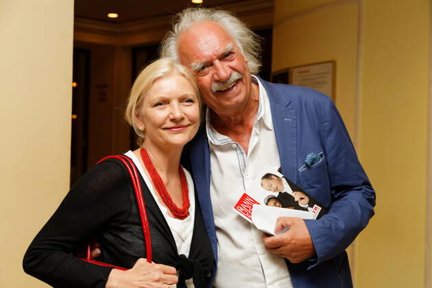 981 Achim Wolff and his wife Rita Feldmeier at the premiere of the comedy Der Mann, der sich nicht trauen ?35? to not dare on 09 08 2015 at the Theater am Kurfuerstendamm in Berlin Berlin Germany, Germany Copyright: xPOP-EYE PrimaLuxx 10024682_Wolff_10009