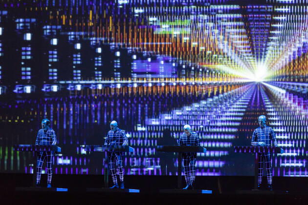 19 Kraftwerk 3D, Audio Operator Ralf Huetter, Fritz Hilpert, Henning Schmitz and Video Operator Falk Grieffenhagen at the Lollapalooza Festival in and around the Olympic Stadium on 09 September 2018 Elektro, Elektropop, Krautrock Berlin Germany, Germany Copyright: xPOP-EYEx xBenxKriemannx 10103855_Lollapalooza_5082