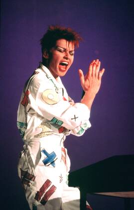 1 concert Inga Rumpf, recording date before 1985, singer, voc, German musician, keyboardist, German rock, German rock, 80s, trouser suit, music, Berlin Germany, Germany Copyright: xBRIGANI-ART HEINRICHx 00021854_00021854