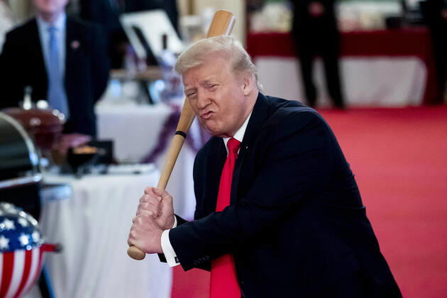 Washington, Donald Trump plays baseball at the Spirit of America… | IMAGO
