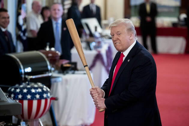 Washington, Donald Trump plays baseball at the Spirit of America… | IMAGO