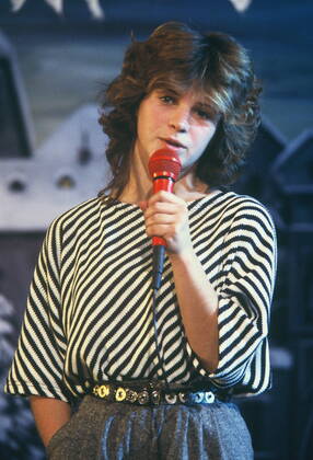 The singer Nicki, civil Doris Andrea Hrda, at a performance in 1983