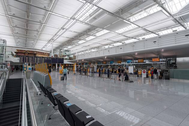 Effects Corona Munich Airport In the picture Economy Check In Baggage Handling Lufthansa Terminal 2 T2 Munich Airport Munich Bayer Germany Copyright: Passion2Press MarkusxFischerx