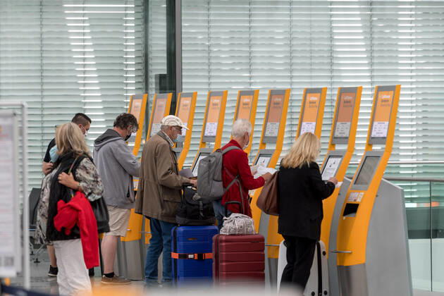Effects Corona Munich Airport In the picture Economy Check In Lufthansa Terminal 2 T2 Munich Airport Munich Bayer Germany Copyright: Passion2Press MarkusxFischerx
