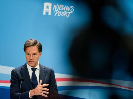 THEN HAAG Prime Minister Mark Rutte at his press conference after the weekly ANP BART Council of Ministers MEASURES Copyright: xHollandsexHoogtex xxANPx x417367941x