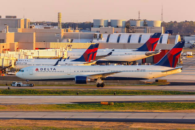 Atlanta, United States, 2 April 2019 A Boeing 767, 400ER aircraft of Delta Air Lines with registration number N829MH at Atlanta ATL Airport in the United States 1084200338