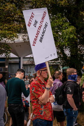 24 07 2020,Berlin,Germany,GER,Demo Saves the event industry For the third time now, players in the sector are loudly bringing their concerns onto the streets of Berlin Dr Motte