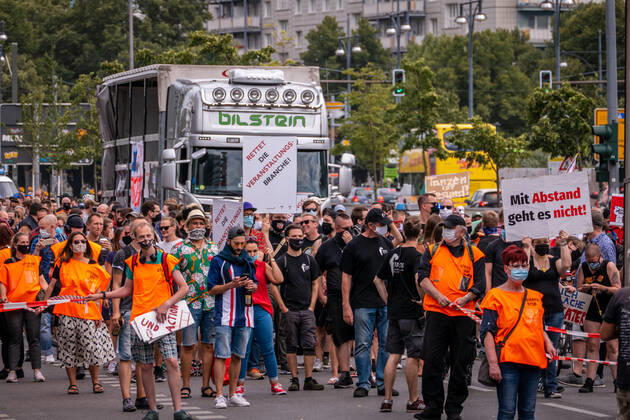 24 07 2020,Berlin,Germany,GER,Demo Saves the event industry For the third time now, players in the sector are loudly bringing their concerns onto the streets of Berlin